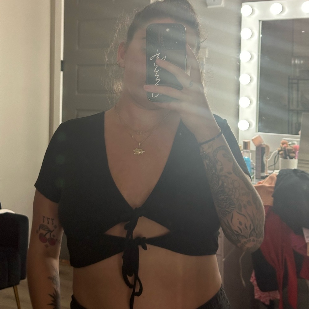cute cut out crop top